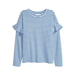 Striped jersey top